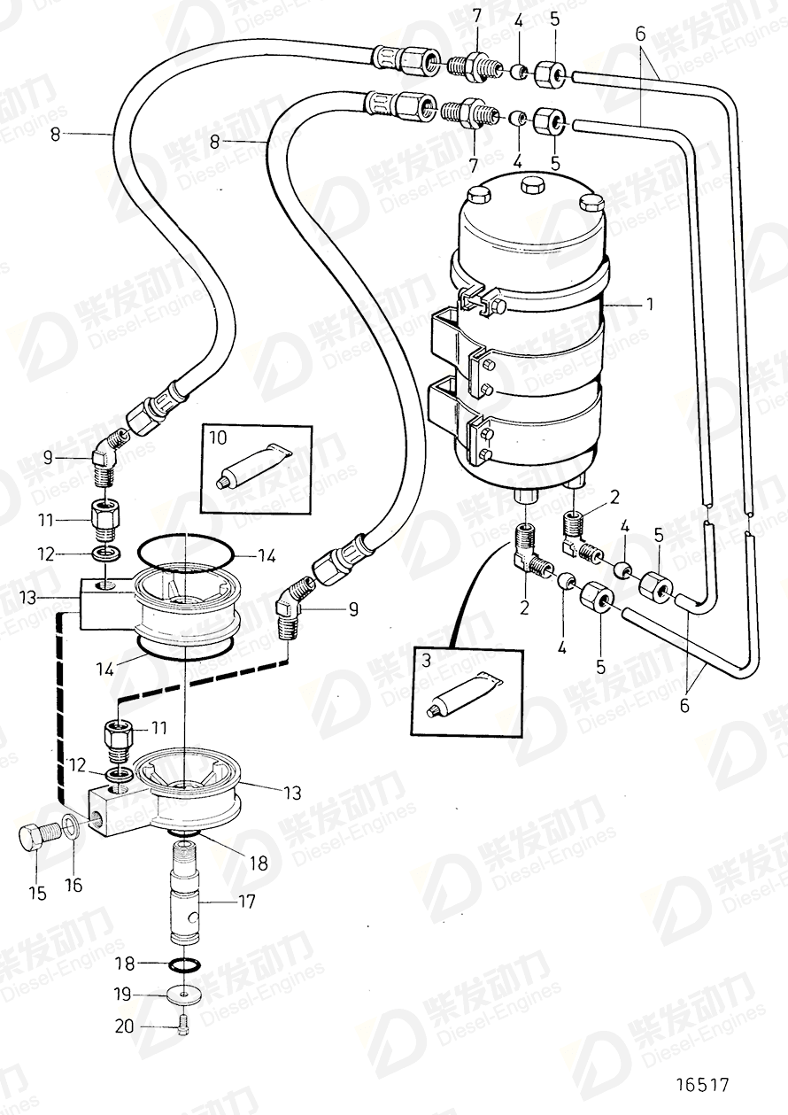 Volvo 1161099 Sealant 1161099 Lubricating System spare parts-Generator ...