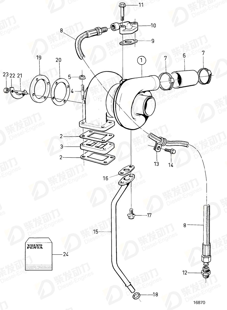 Volvo 3802084 Turbocharger 3802084 Intake and Exhaust System spare ...