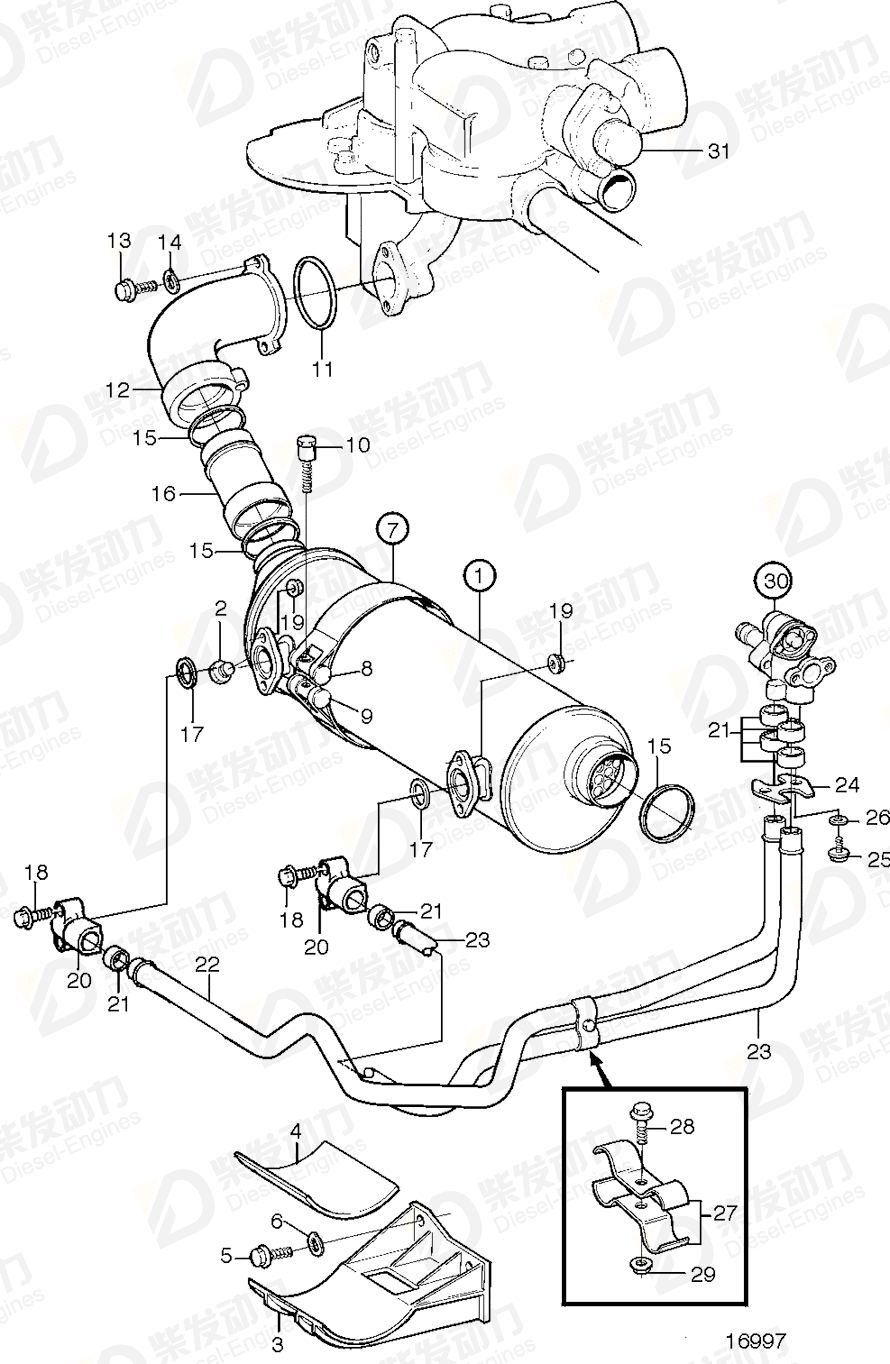 Volvo 469753 Tensioning band 469753 Cooling System spare parts ...