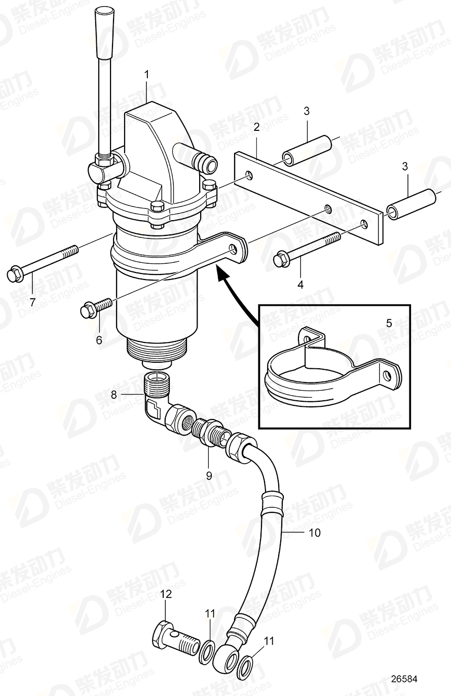 Volvo 946369 Elbow nipple 946369 Lubricating System spare parts ...