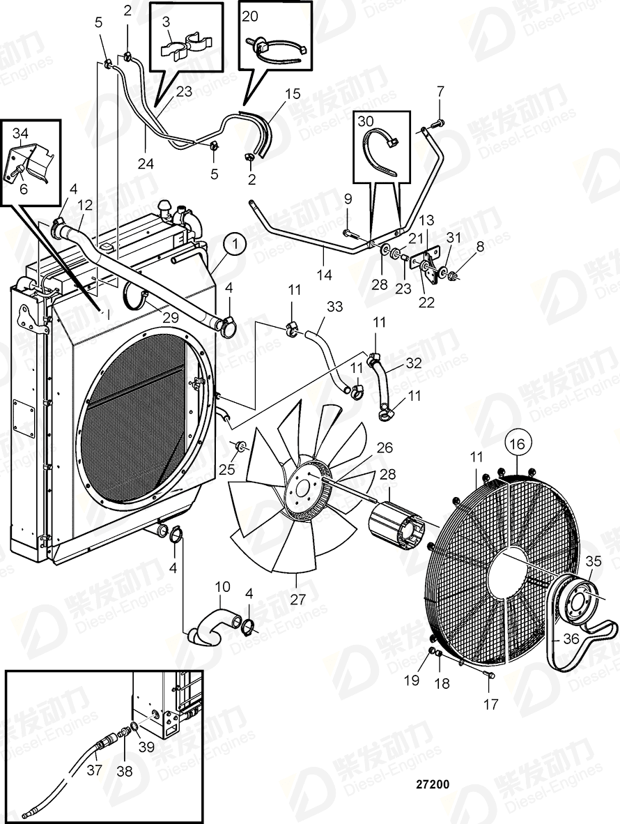 Volvo 990944 Flange nut 990944 Intake and Exhaust System spare parts ...
