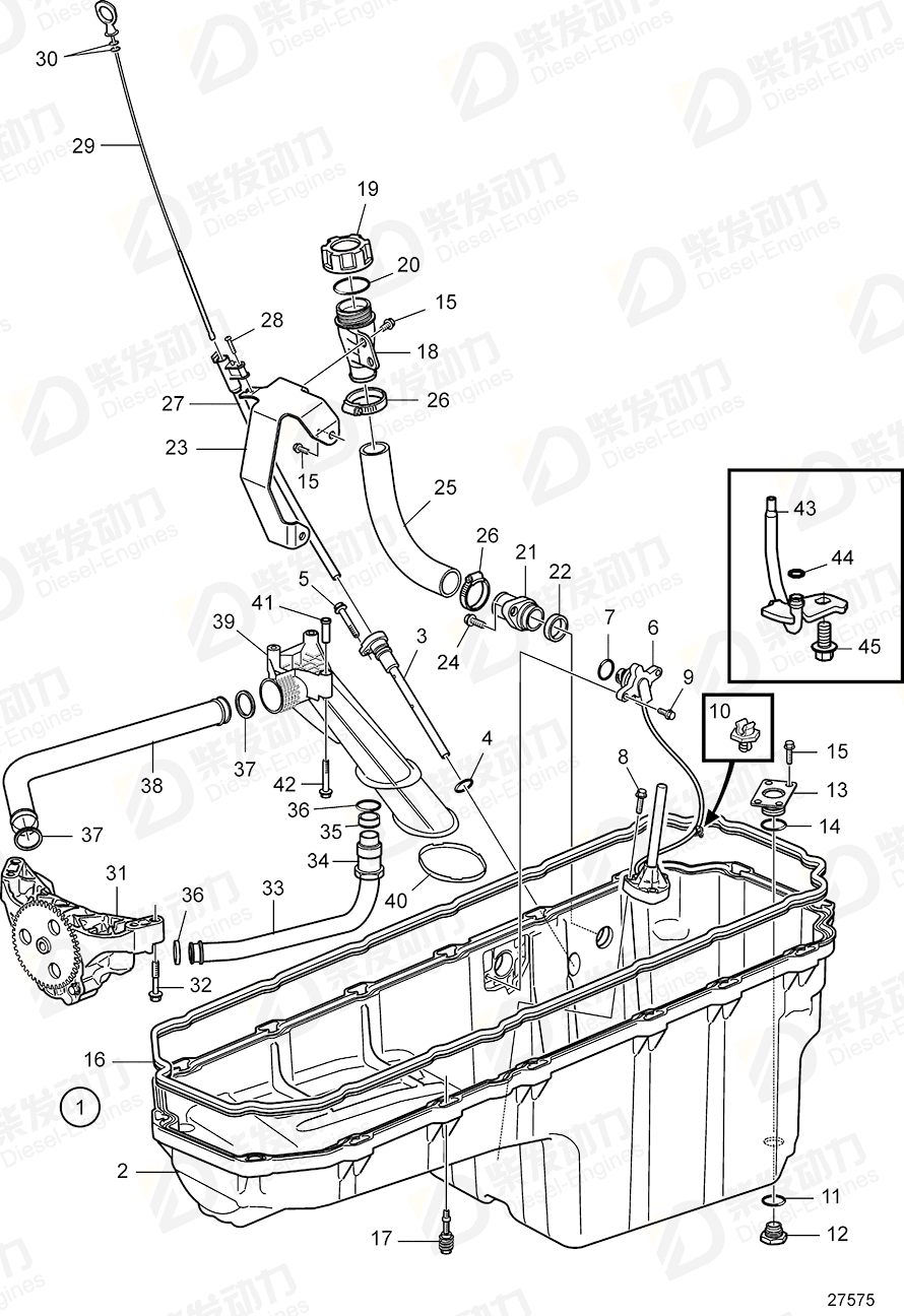 Volvo 994451 Flange screw 994451 Lubricating System spare parts ...