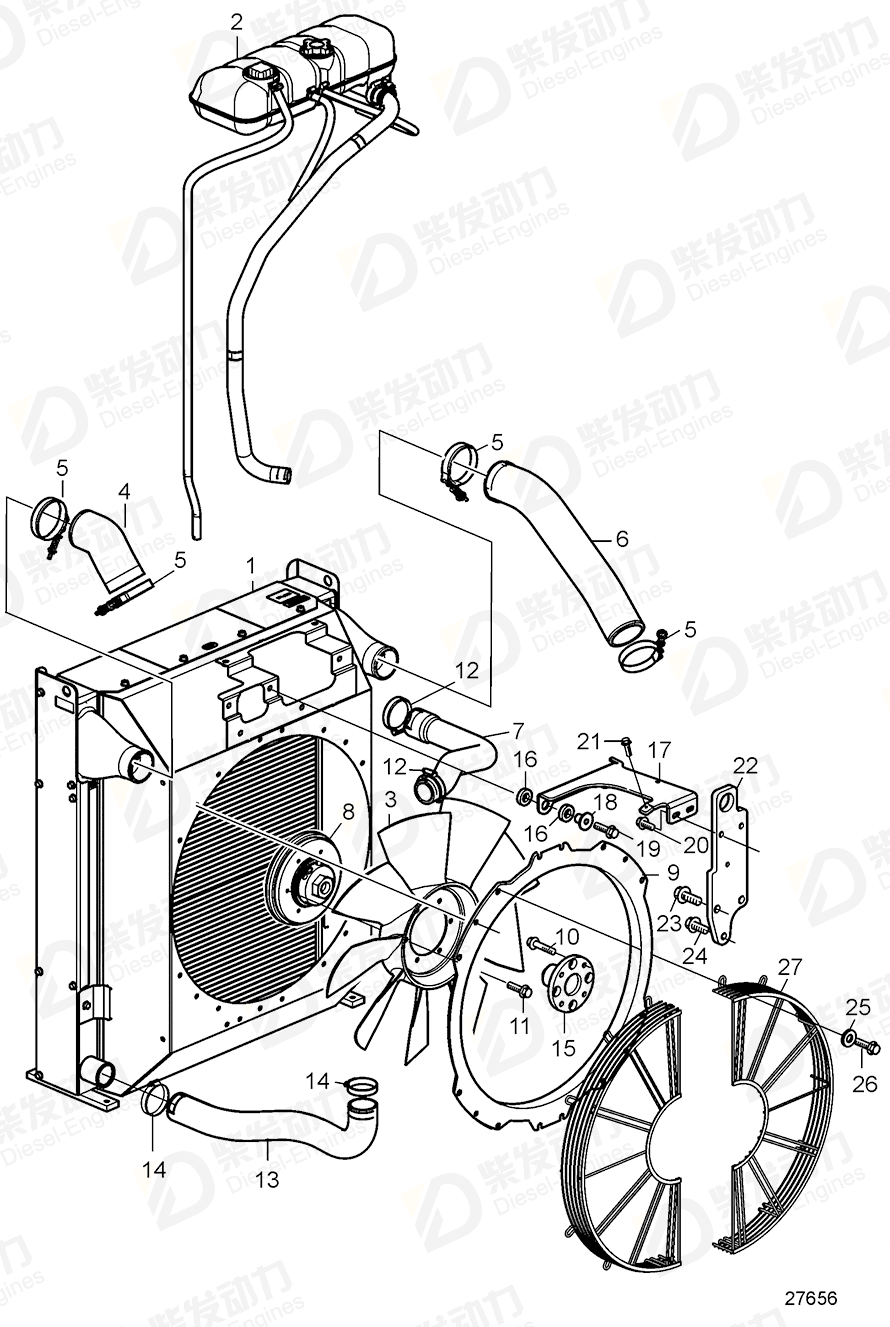 Volvo 22119407 Adapter 22119407 Cooling System spare parts-Generator ...