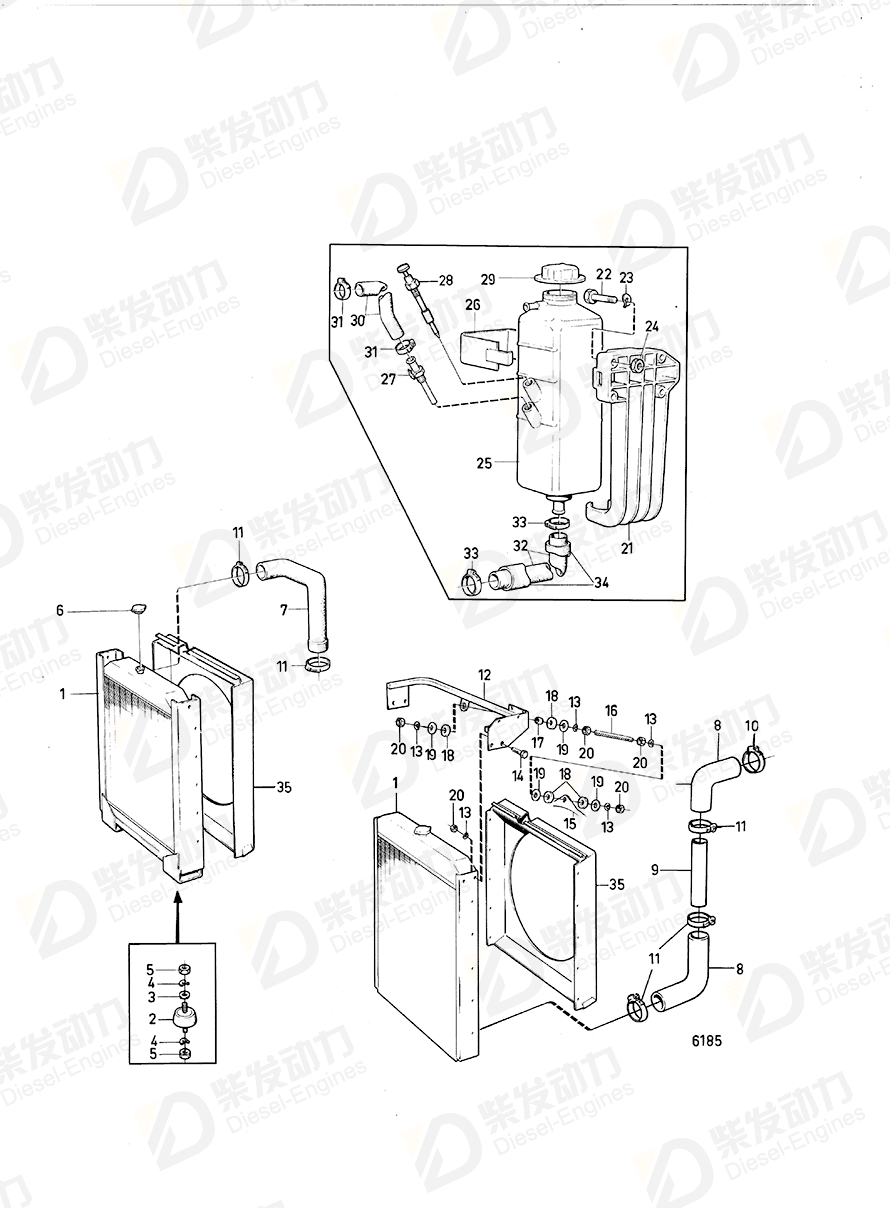Volvo 846581 Coolant pipe 846581 Cooling System spare parts-Generator ...